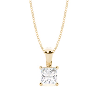 Princess Cut Diamond Pendants