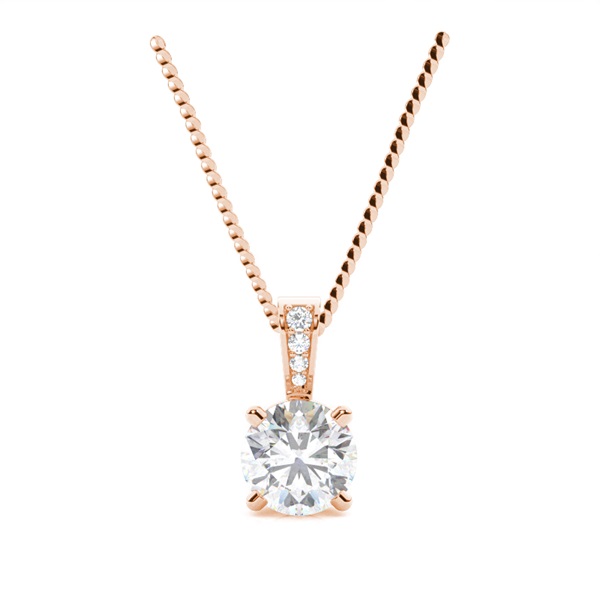 4 Prong Setting Moissanite Solitaire Pendant