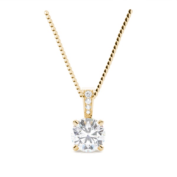 4 Prong Setting Moissanite Solitaire Pendant