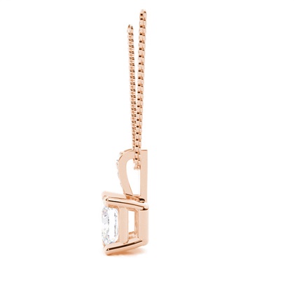 Princess Cut Diamond Pendant Necklaces
