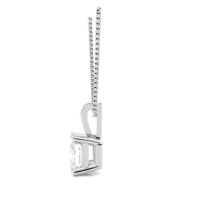 Princess Cut Diamond Pendant Necklaces