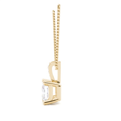 Princess Cut Diamond Pendant Necklaces