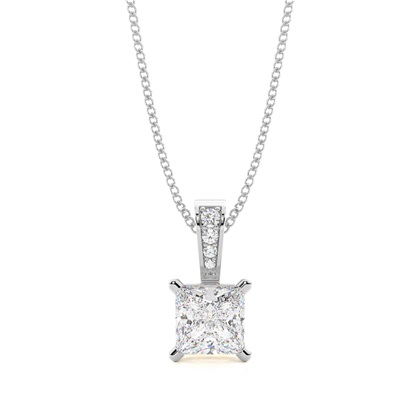 Princess Cut Diamond Pendants