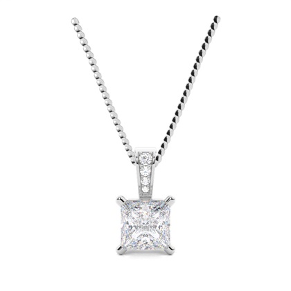 Princess Cut Diamond Pendants