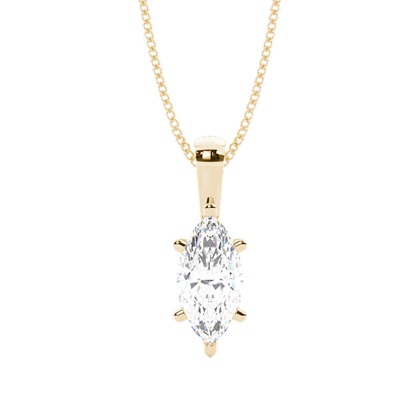 Marquise Yellow Gold Diamond Necklaces and Diamond Pendants