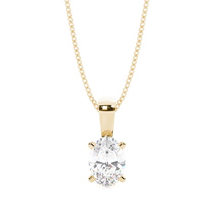 Oval Diamond Pendants