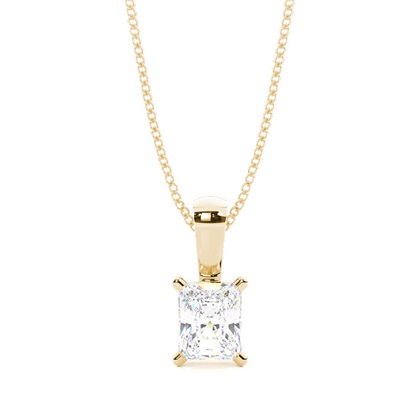 Radiant Yellow Gold Diamond Necklaces and Diamond Pendants