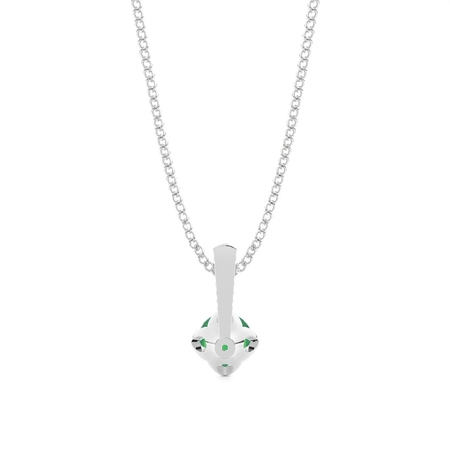 4 Zinke Smaragd Solitaire Anhänger