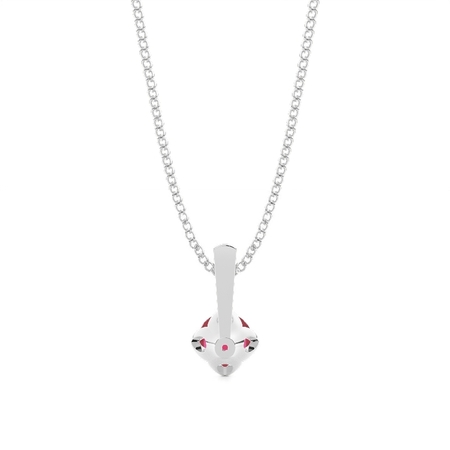 4 Zinke Rubin Solitaire Anhänger