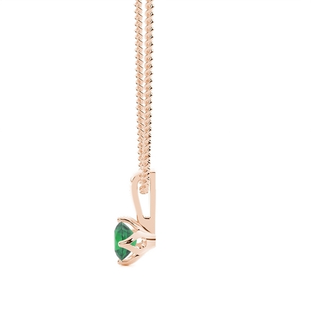 4 Zinke Smaragd Solitaire Anhänger