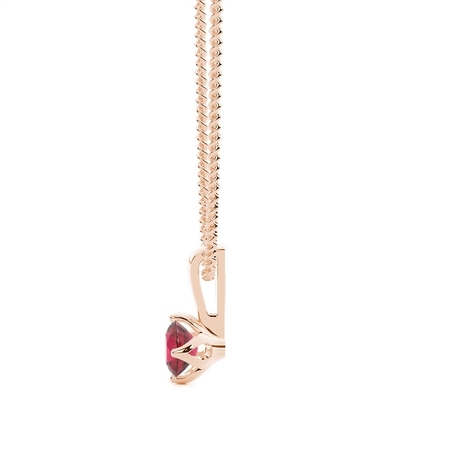 4 Zinke Rubin Solitaire Anhänger