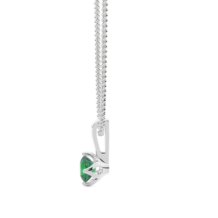 4 Zinke Smaragd Solitaire Anhänger