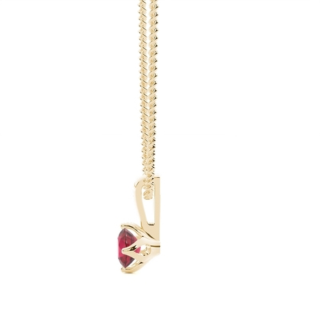 4 Zinke Rubin Solitaire Anhänger