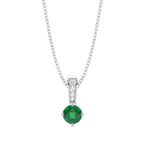 Prívesek Emerald solitér se 4 hroty