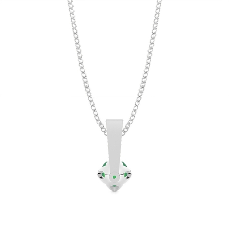 4 Zinke Smaragd Solitaire Anhänger