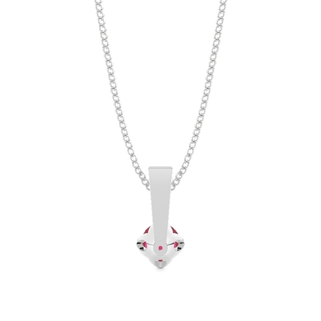 4 Zinke Rubin Solitaire Anhänger