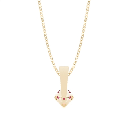 4 Prong Ruby Solitaire Pendant