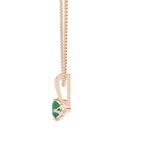 4 Zinke Smaragd Solitaire Anhänger