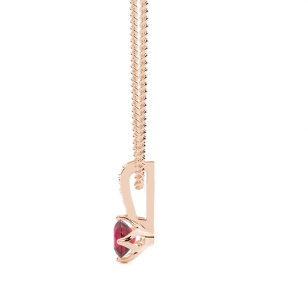 4 Zinke Rubin Solitaire Anhänger