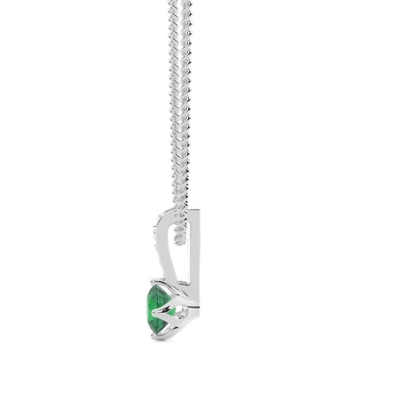 4 Zinke Smaragd Solitaire Anhänger