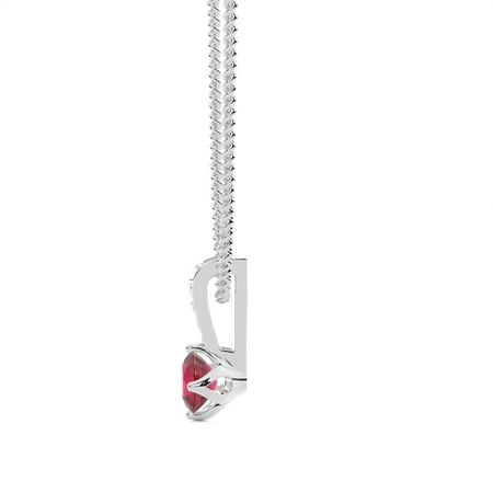 4 Zinke Rubin Solitaire Anhänger