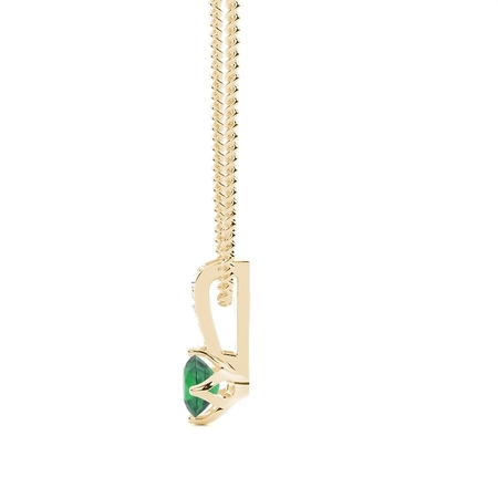 4 Zinke Smaragd Solitaire Anhänger