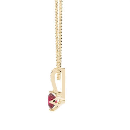 4 Zinke Rubin Solitaire Anhänger