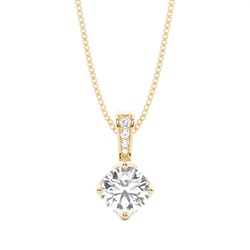 4 Prong Setting Solitaire Pendant