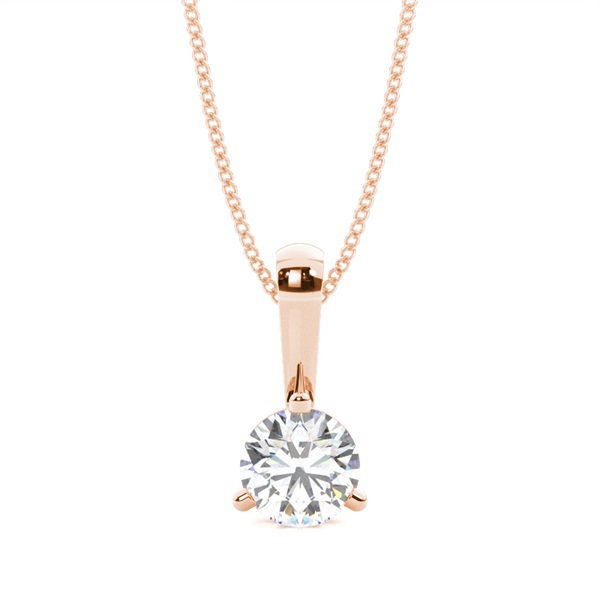 3 Prong Setting Solitaire Pendant
