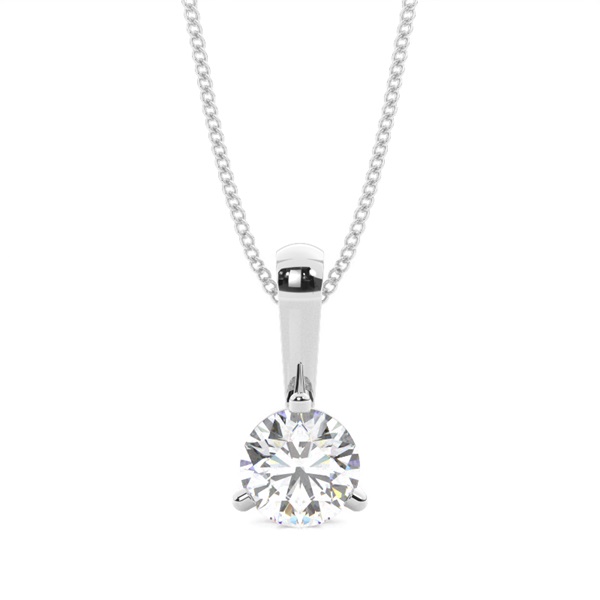 3 Prong Setting Solitaire Pendant