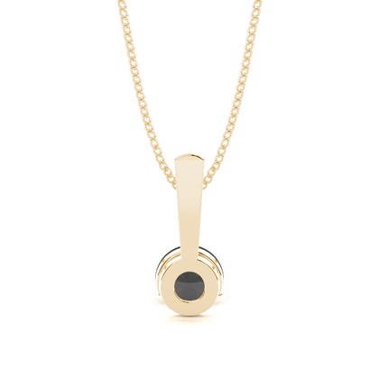 Schwarze Diamant Anhänger in einer Krappenfassung