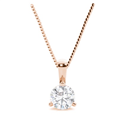3 Prong Setting Moissanite Solitaire Pendant