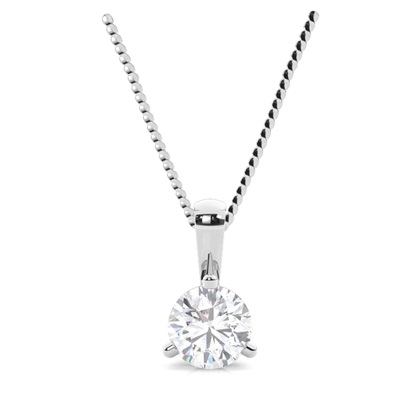 3 Prong Setting Moissanite Solitaire Pendant