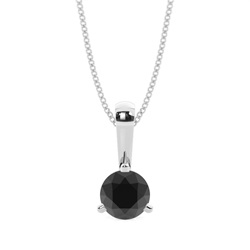 Schwarze Diamant Anhänger in einer Krappenfassung