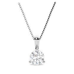 3 Prong Setting Moissanite Solitaire Pendant