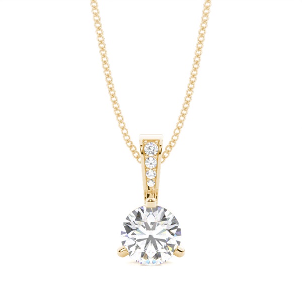3 Prong Setting Solitaire Pendant