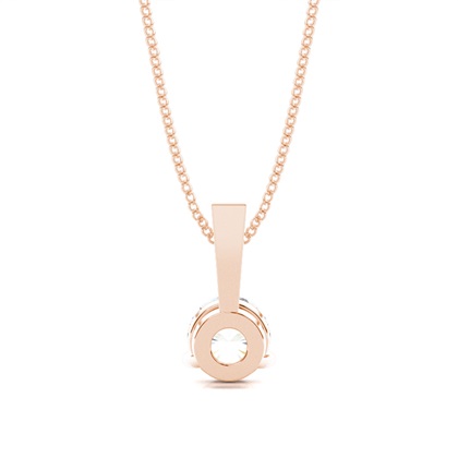 Rose Gold Solitaire Diamond Pendants