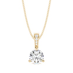 3 Prong Setting Solitaire Pendant