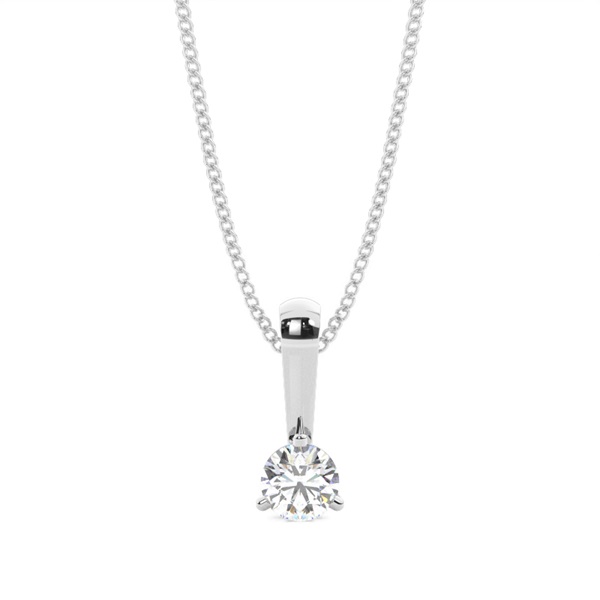 3 Prong Setting Solitaire Pendant