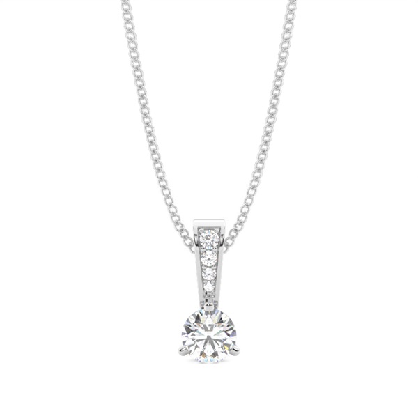 3 Prong Setting Solitaire Pendant