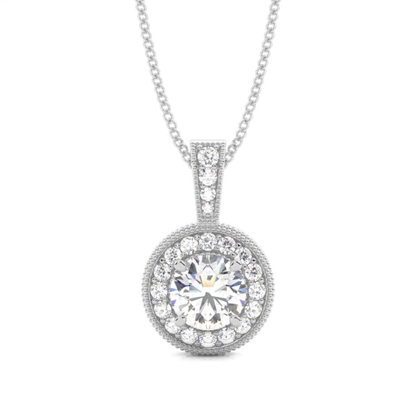 4 Prong Setting Halo Pendant