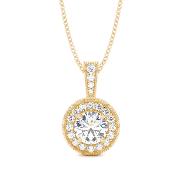 4 Prong Setting Halo Pendant