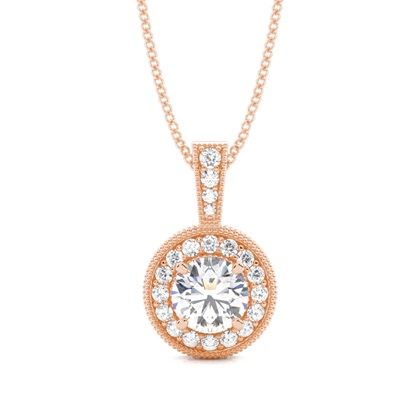 Rose Gold Diamond Pendants & Necklaces