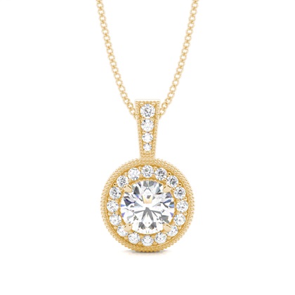 Yellow Gold Diamond Pendants & Necklaces