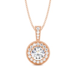4 Prong Setting Halo Pendant
