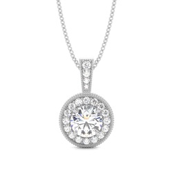 4 Prong Setting Halo Pendant