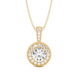 4 Prong Setting Halo Pendant