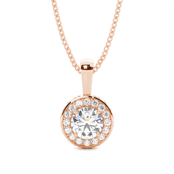 4 Prong Setting Halo Pendant