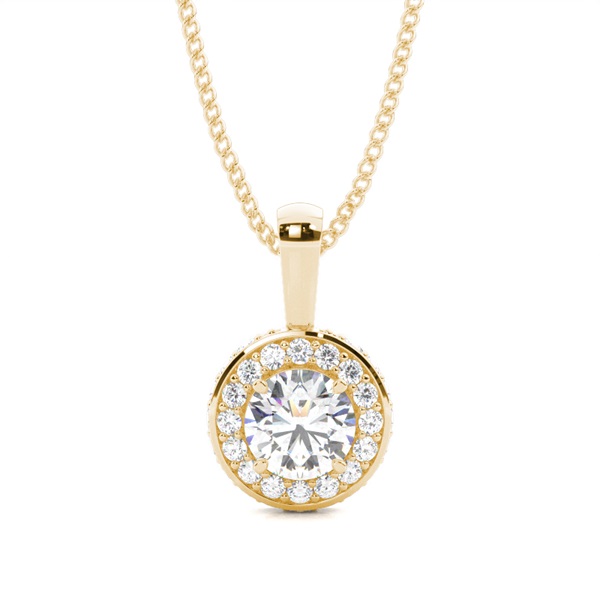 4 Prong Setting Halo Pendant