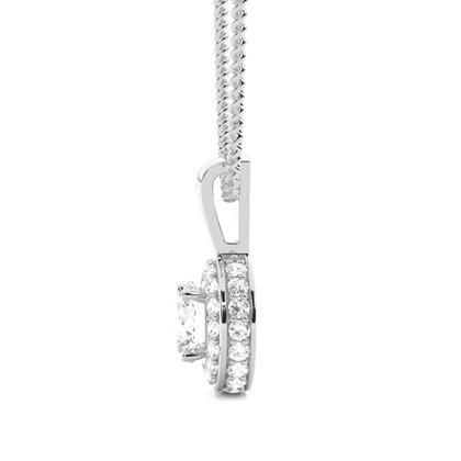 4 Prong Setting Halo Pendant